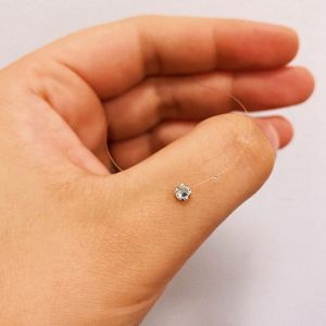 ARGINT 925 - SET Colier semiluna si Swarovski