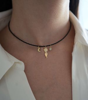 ARGINT 925 Colier spinel si baietel