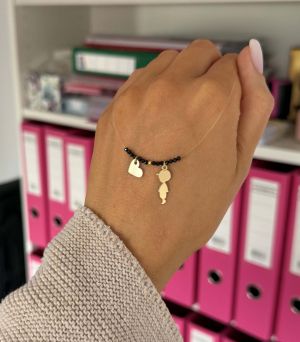 ARGINT 925 Colier spinel fetita/baiat si inima