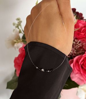 ARGINT 925 Colier spinel stea si bile