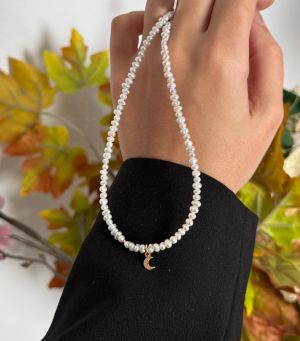 ARGINT 925 - Colier perle de cultura si luna