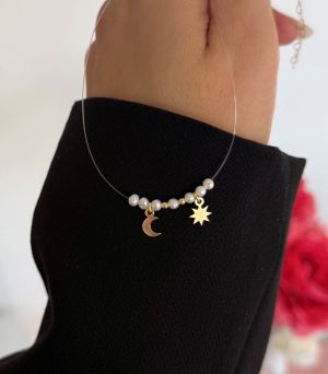 ARGINT 925 Colier soare si luna