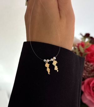 ARGINT 925 Colier 2 copii la alegere