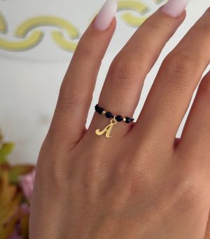 ARGINT 925 Inel snur initiala