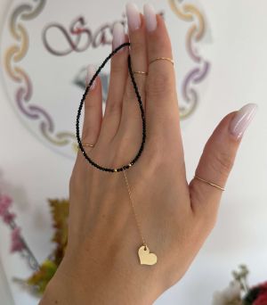 ARGINT 925 Colier spinel inima