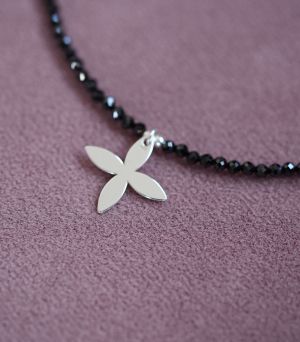 ARGINT 925 Colier spinel trifoi