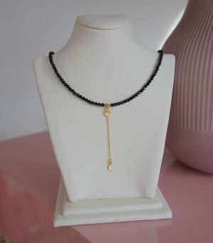 ARGINT 925 Colier spinel soare si luna