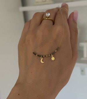 ARGINT 925 Colier soare si luna
